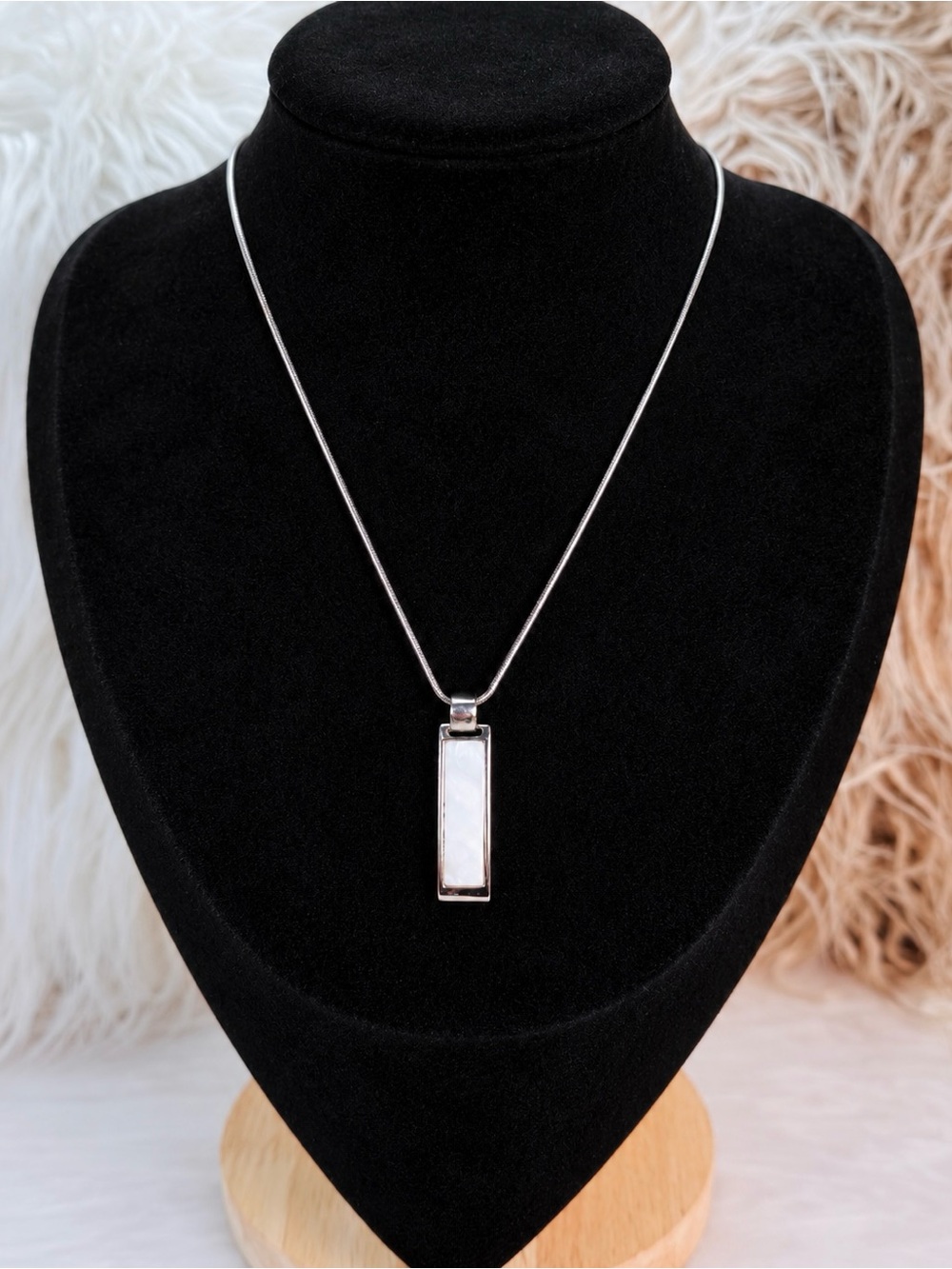 Lia Sophia Silvertone White Black Convertible Pendant Necklace